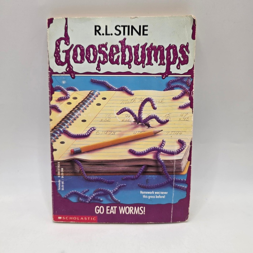 Goosebumps Go Eat Worms! R.L. Stine Book 21 First Printing 1994 Vintage Horror